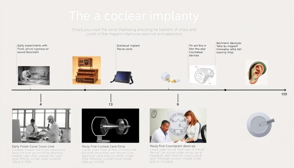 Historical development of cochlear implant