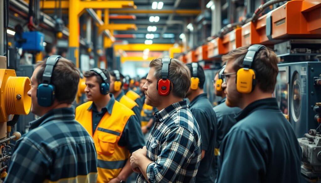 Occupational noise exposure and hearing protection devices