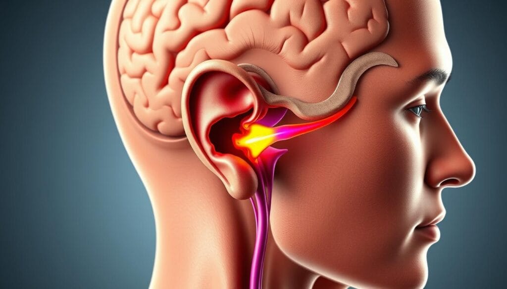 auditory nerve damage illustration