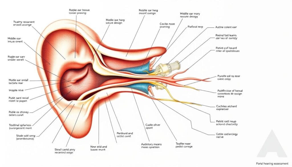 ear anatomy diagram for hearing assessment